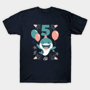 Baby Shark for 5th Birthday T-Shirt